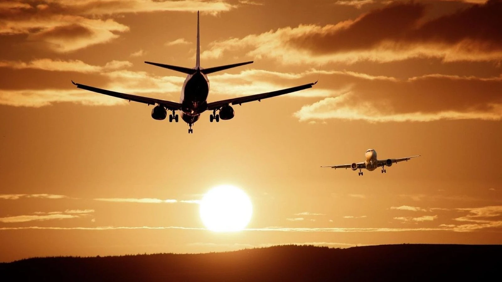 plane, flight, sunset, sun, sunlight, silhouette, passenger aircraft, aircraft, airplane, flying, nature, scenery